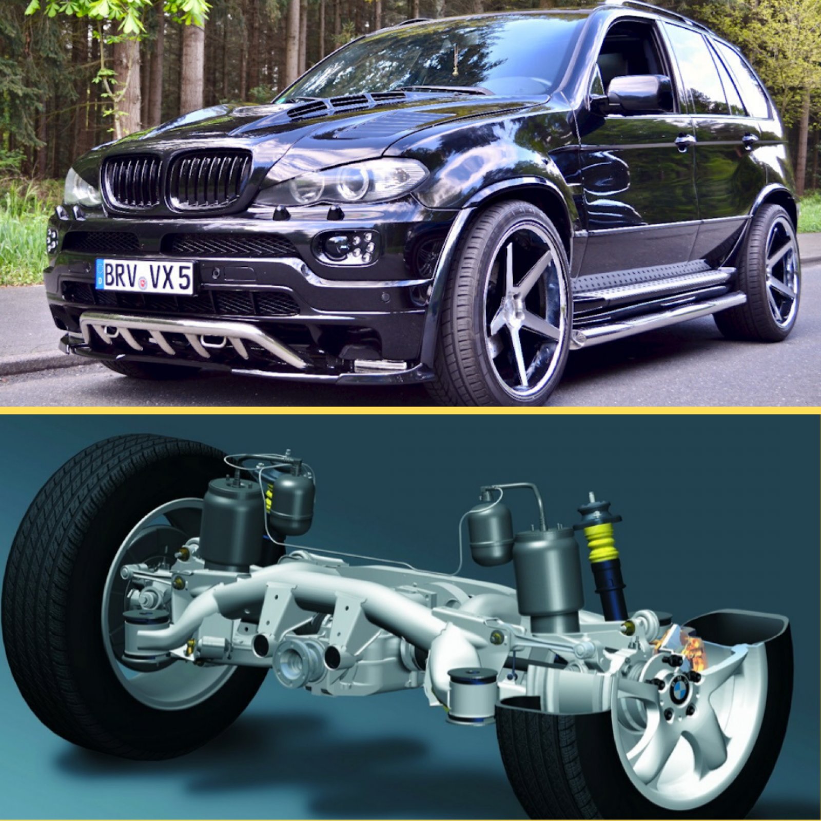  Відновлення задньої підвіски  BMW X5 (e53). 